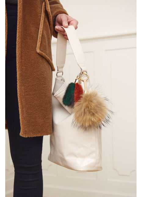 Isabella Tre Nøglering Grøn, Grå, Orangerød