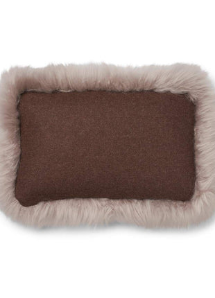 Pude af uld | Langhåret | 52x52 cm | 34x52 cm Brun / Dove