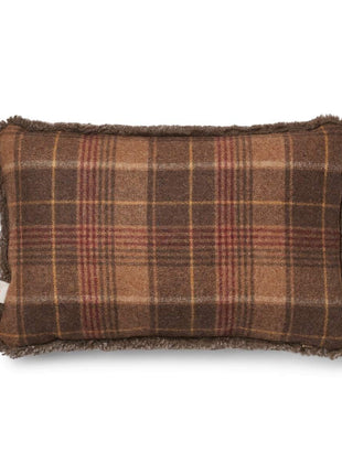 Pude af uld | Korthåret | 34x52 cm Kakao – Mørkebrun / Lysebrun