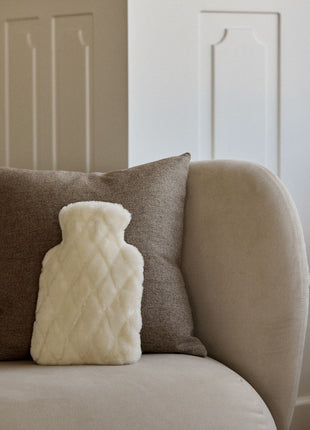 Varmedunk | Leaf | Lammeskind | Moccasin | 32x22 cm Kastanje 