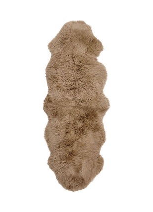 Dobbelt lammeskind premium | Langhåret | New Zealand | 180x60 cm Lysebrun