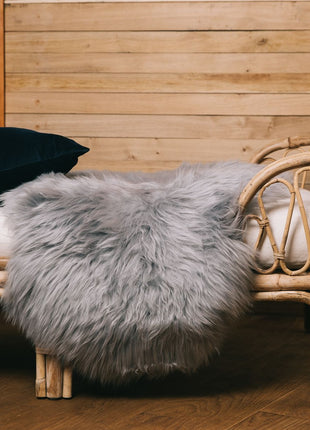 Merino Lammeskind | Langhåret | 90x60 cm Beige