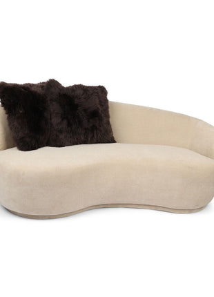 Lammeskindspude | Langhåret | Uden fyld | 50,5x50,5 cm Chokolade