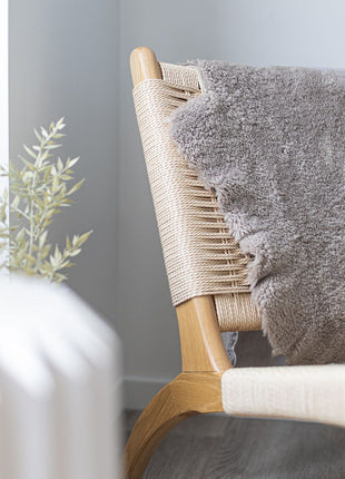 Merino Lammeskind | Korthåret | 90x55 cm Lysegrå