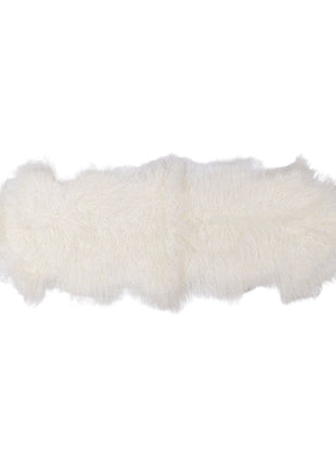 Dobbelt lammeskind | Tibet | 150x55 cm Hvid