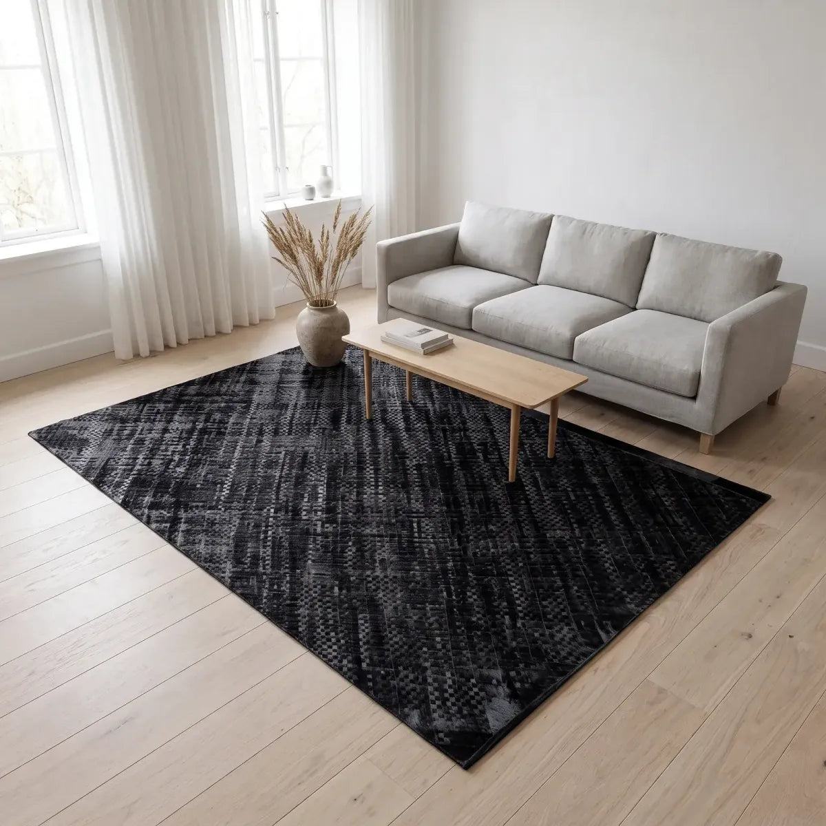 Sort Koskind Design Tæppe | Brasilien | 200x300 cm | 170x240 cm