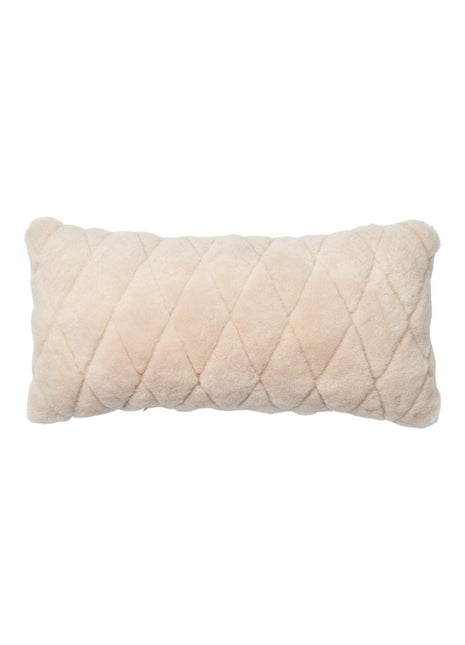 Lammeskindspude | Leaf | Moccasin | Dobbeltsidet | 28x56 cm