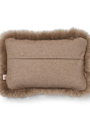 Pude af uld | Langhåret | 52x52 cm | 34x52 cm Beige / Lysebrun