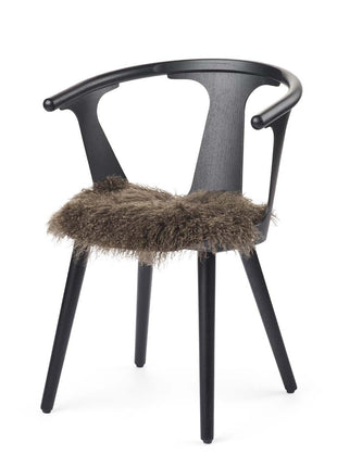 Sædehynde | Lammeskind | Langhåret | D38 cm Lysebrun