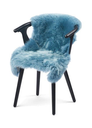 Lammeskind premium | Langhåret | New Zealand | 100x60 cm Røgblå