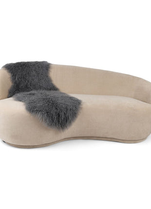 Dobbelt lammeskind | Tibet | 150x55 cm Mørkegrå