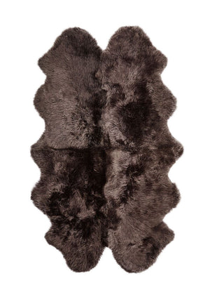 Gulvtæppe | Langhåret | New Zealand | 180x110 cm Valnød