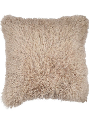 Lammeskindspude | Krøllet | Tibet | 50x50 cm Dove