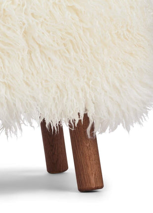 Emily fodskammel | Langhåret  Hvid