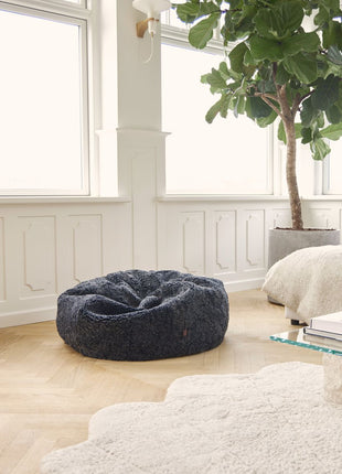 Sækkestol | Lammeskind | Korthåret | 73x74 cm | 92x93 cm Koksgrå