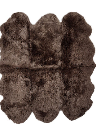 Gulvtæppe | Langhåret | New Zealand | 180x162 cm Valnød