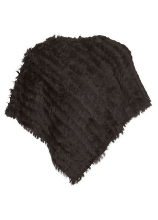 Molly poncho Mørkebrun