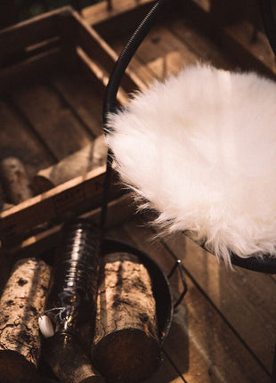 Premium sædehynde | Langhåret | New Zealand | D34 cm Hvid