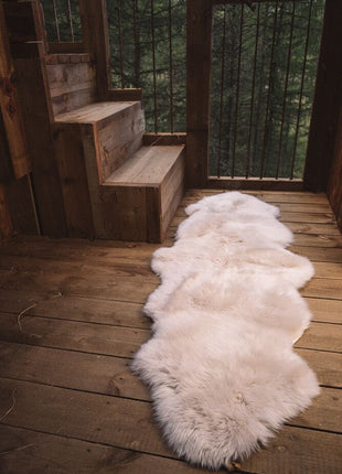 Dobbelt lammeskind | Langhåret | New Zealand | 160x60 cm Beige