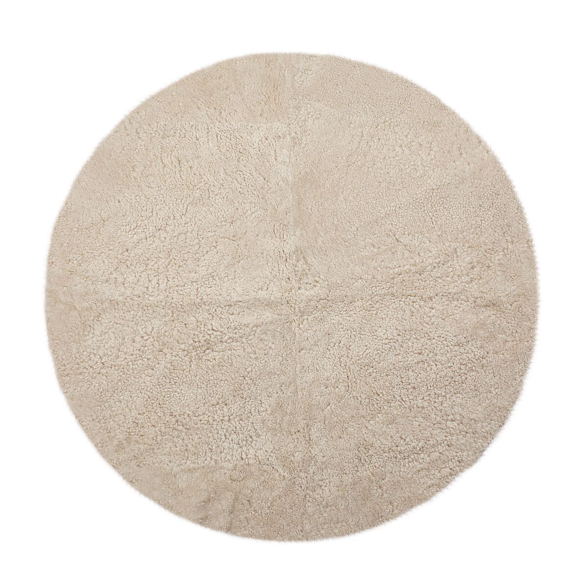 Designertæppe | Korthåret | New Zealand | Ø180 Pearl