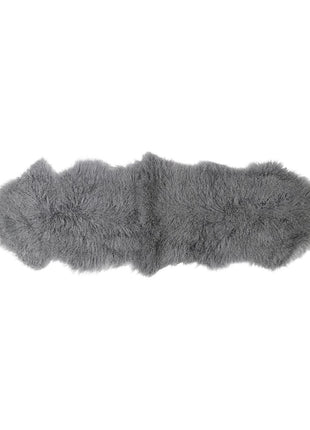 Dobbelt lammeskind | Tibet | 150x55 cm Mørkegrå