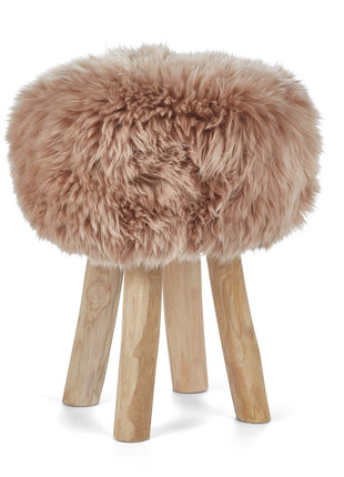 Betræk til barstol/skammel | Langhåret | New Zealand | D35 cm Varmt Sand