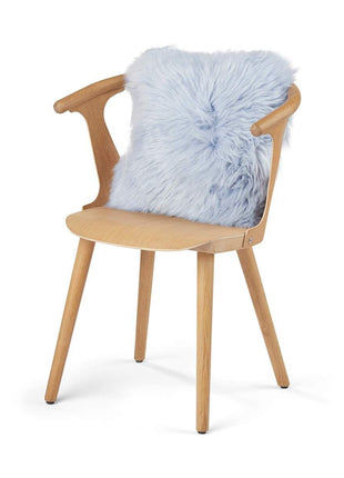 Lammeskindspude | Langhåret | 40x40 cm Blågrå