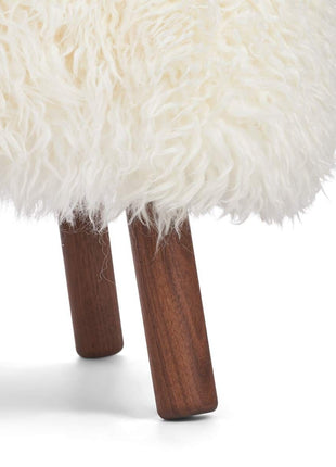 Emil lænestol | Langhåret Hvid