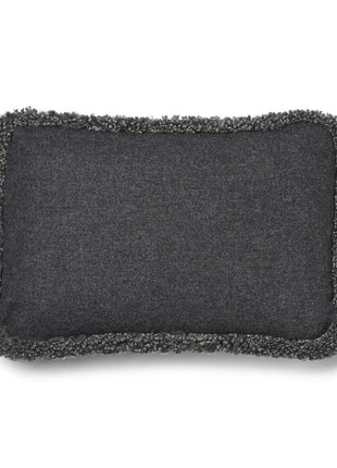 Lammeskindspude | Korthåret | 34x52 cm Mørkegrå / Grå 