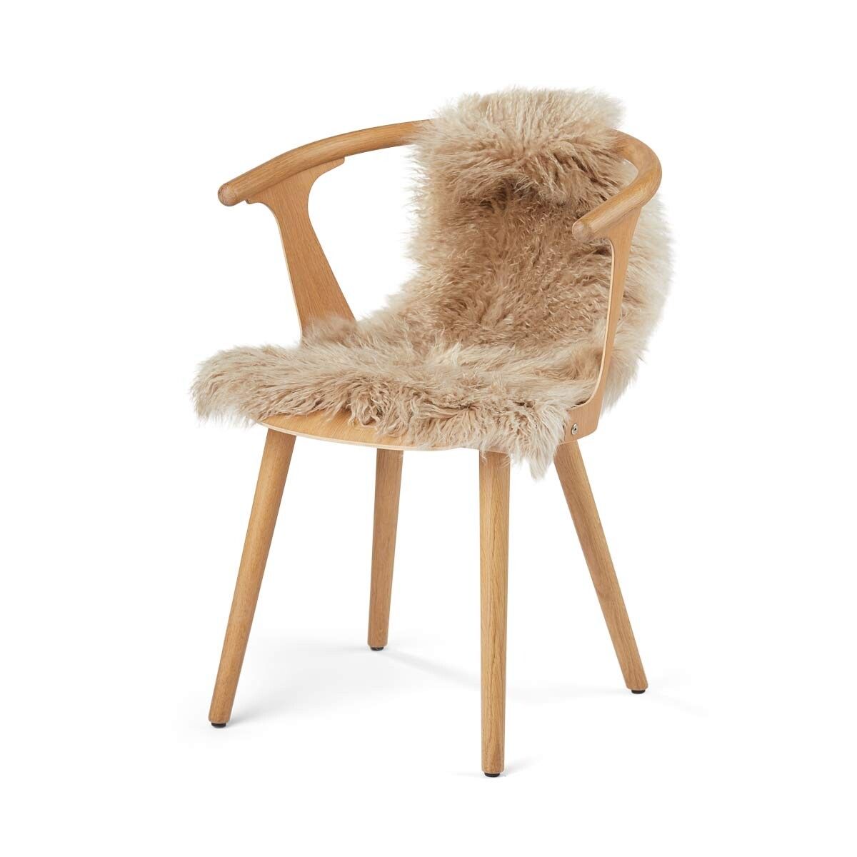 Lammeskind | Krøllet | Tibet | 85x50 cm Sand taupe