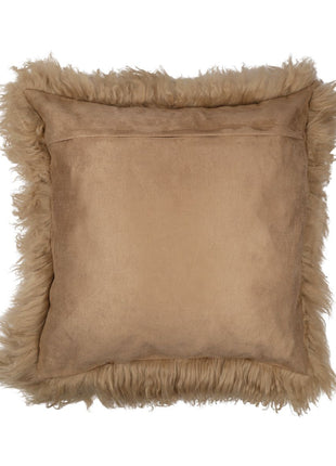 Lammeskindspude | Krøllet | Tibet | 50x50 cm Sand