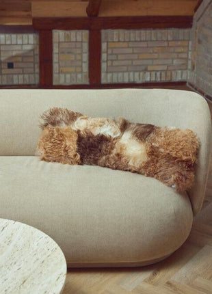 Lammeskindspude | Korthåret | Toscana | Dobbeltsidet Sort/Hvid Mix