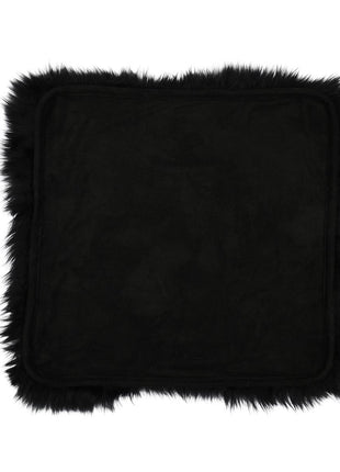 Sædehynde | Langhåret | New Zealand | Stofbagside | 40x40 cm Sort