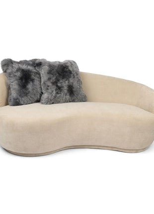 Lammeskindspude | Langhåret | Uden fyld | 50,5x50,5 cm Mørkegrå