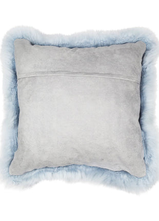 Lammeskindspude | Langhåret | New Zealand |  50x50 cm Blågrå