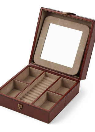 Smykkeskrin | Buffalolæder | 20x20x9 cm