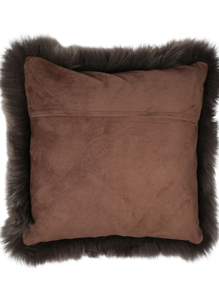 Lammeskindspude | Langhåret | New Zealand |  50x50 cm Valnød