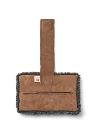 Nakkestøtte | Lammeskind | Korthåret | 30x20 cm Grå