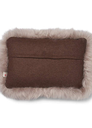 Pude af uld | Langhåret | 52x52 cm | 34x52 cm Brun / Dove