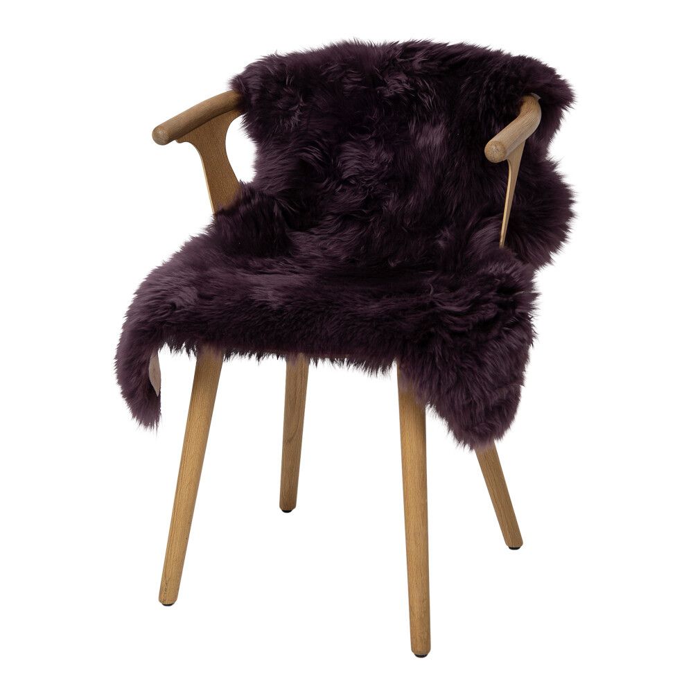 Lammeskind | Langhåret | New Zealand | 100x60 cm Aubergine
