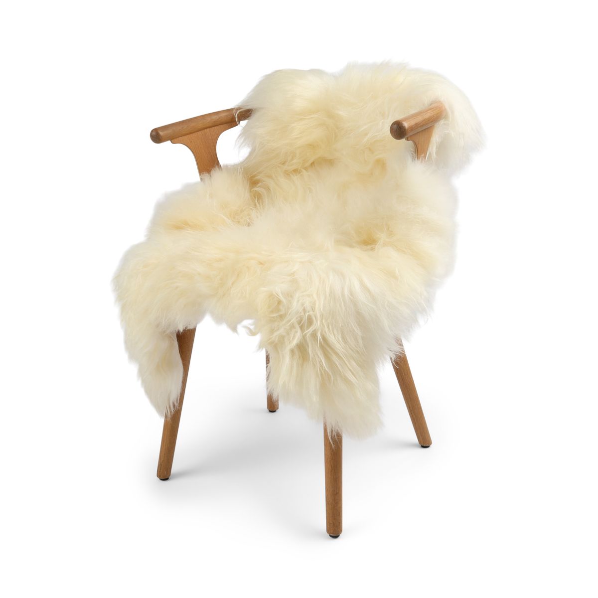 Islandsk lammeskind | Langhåret | Naturlige farver | 100-110 cm