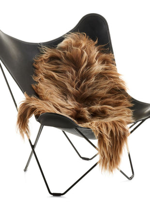 Lammeskind | Langhåret | Island | 100-120x60 cm Naturbrun