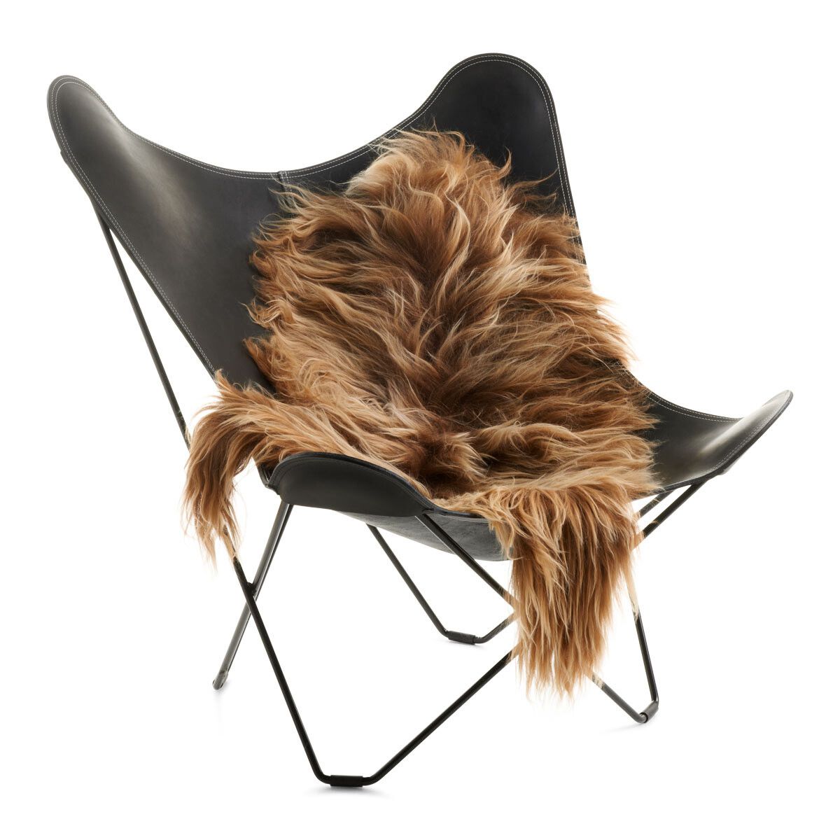 Lammeskind | Langhåret | Island | 100-120x60 cm Rustbrun