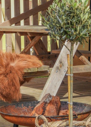 Lammeskind | Øko | Langhåret | 90x60 cm Naturrødbrun