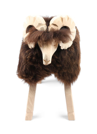 Alpin Fåreskulptur Naturbrun