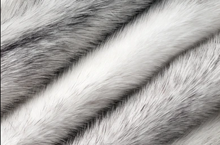 Mink Tørklæde Hvid / Sort Mix