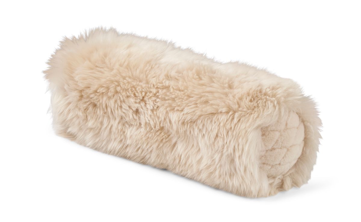 Bolsterpude | Langhåret, moccasin | New Zealand | D20xL52 cm