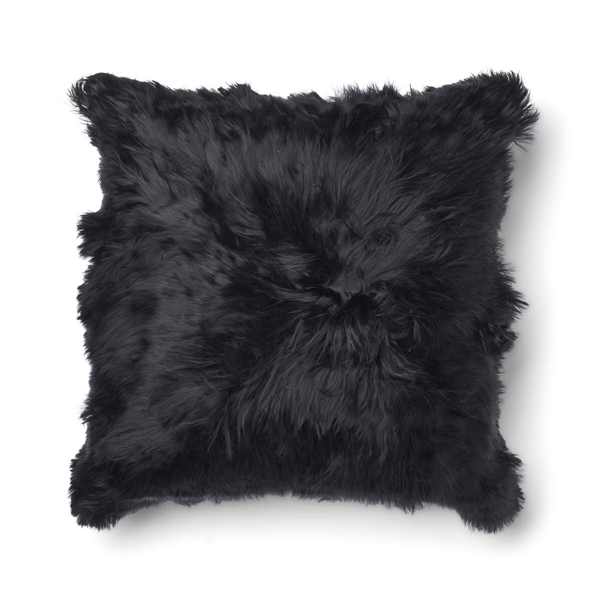 Maxi Float Pude | Alpakauld | 90x90 cm Sort
