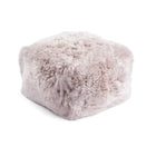 Firkantet puf | Langhåret | New Zealand | Læderbagside