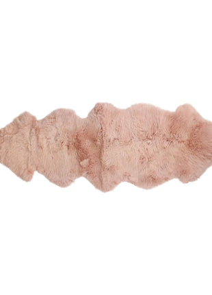Dobbelt Merino Lammeskind | Langhåret | 170x60 cm Rosa